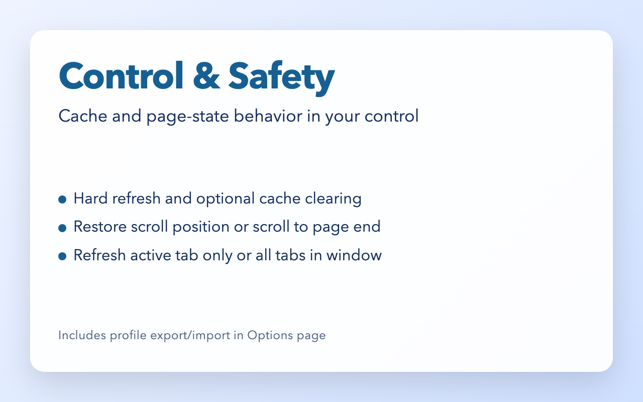 Control and safety screenshot